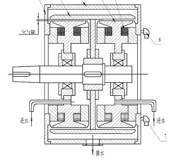 Water-air assembly complete with shaft